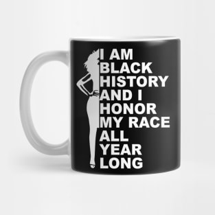 I Am Black History Woman Silhouette Mug